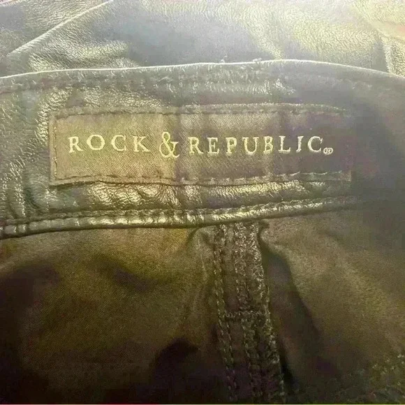 Rock & Republic Faux Leather Pants Women - Picture 3 of 4